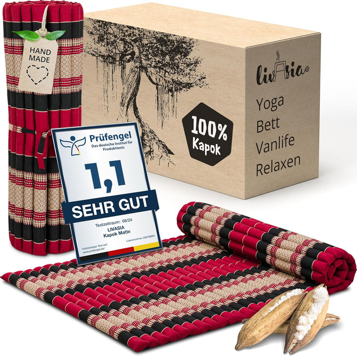 livasia Rollmatte Rollmatratze L-200x110x4,5cm, Gästebett Gästematratze 1 Person, Reisebett Kofferra