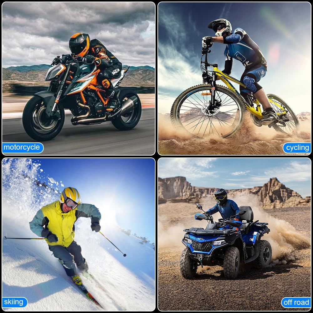 OBEST Motorradhelm-Headset, Bluetooth-Lautsprecher, kabellose Installation mit Fernbedienung, BT5.3