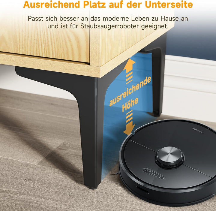 SONNI TV-Schrank, Fernsehtisch, Fernsehregal, Lowboard für Fernseher 60 Zoll mit 2 Schränken, 3 offe