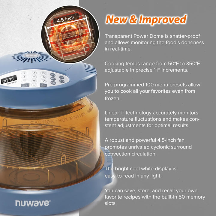 Nuwave Pro Plus 2 Infrarot-Backofen, neu und verbessert, Kochen frisch oder gefroren, ohne Auftauen