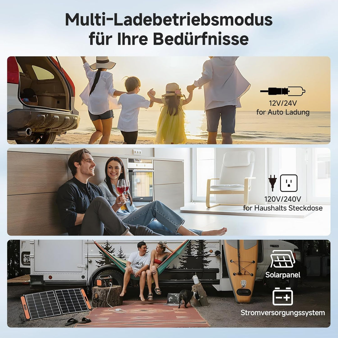 AAOBOSI Kompressor Kühlbox, 60L Auto Kühlbox 12V 230V, IPX4 Wasserdicht Kühlbox Elektrisch -20°C bis