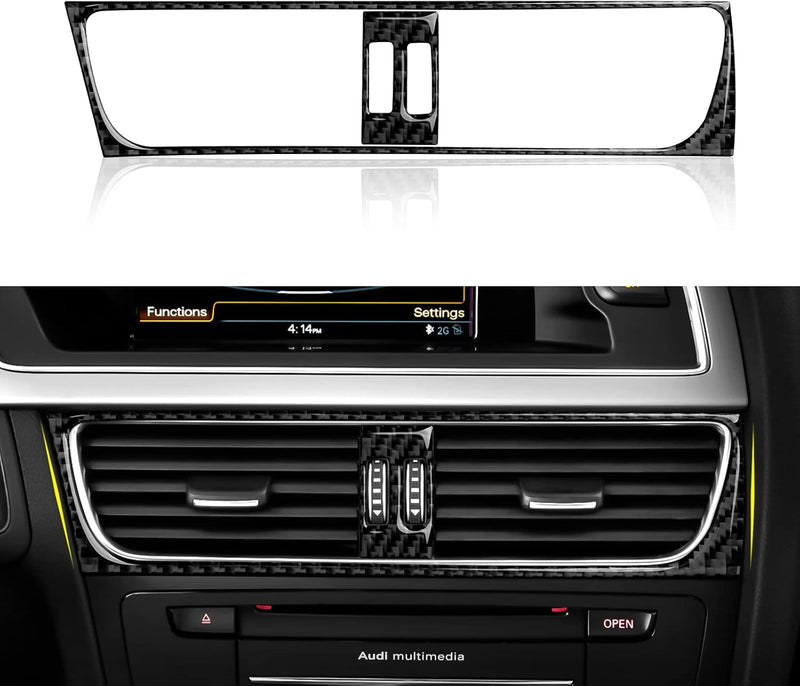 OYDDL Carbon Fiber Air Conditioner Vents Trim Cover AC Aufkleber Kompatibel mit Audi A4 B8 A5 S4 S5