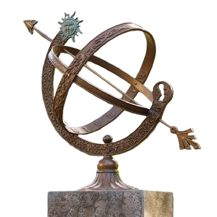 IDYL Outdoor Zeitmesser aus Bronze Sonnenuhr - hochwertig und auffällig | Nr. 0471 | Masse: 48 x 30