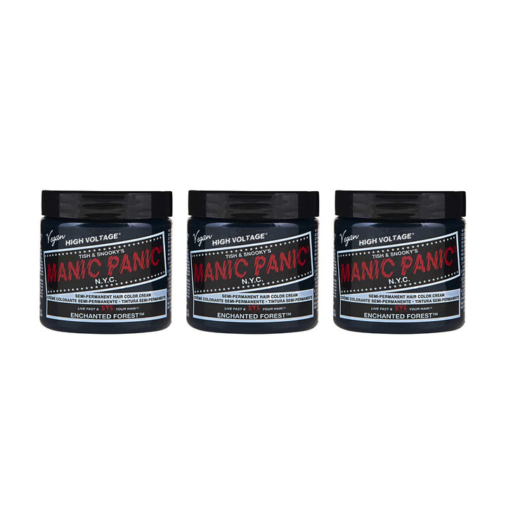 Manic Panic Enchanted Forest Classic Creme, Vegan, Cruelty Free, Green Semi Permanent Hair Dye 3 x 1