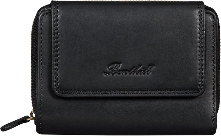 Benthill Damen Geldbörse Gross Echt Leder - Portemonnaie mit RFID Schutz - Portmonee mit vielen Kart