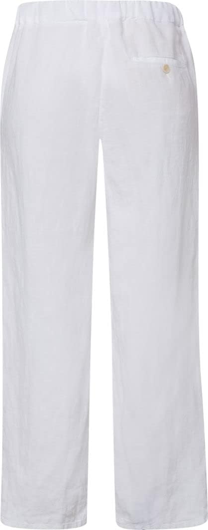 BRAX Damen Style Maine S Verkürzte Leinenhose Hose 27W / 30L Weiss 2, 27W / 30L Weiss 2
