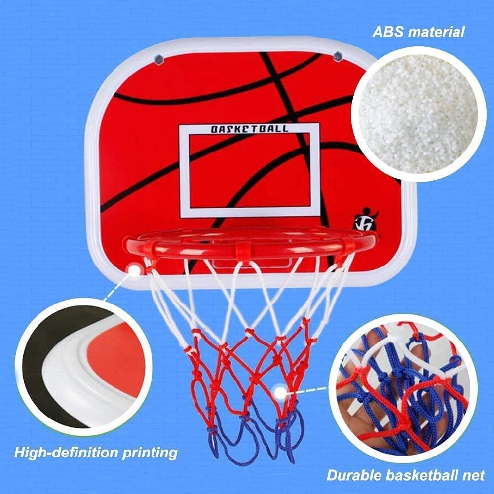 LNCOJOLM Indoor Mini Basketballkorb Basketball Hoop, kleine Bälle über Tür Small Board Hoop Spiel Se