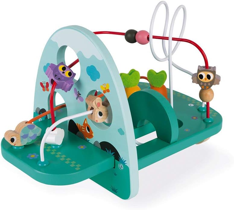 Janod - Wooden Looping Rabbit & Co - Toddler Manipulation and Motor Skills Toy - For children from t
