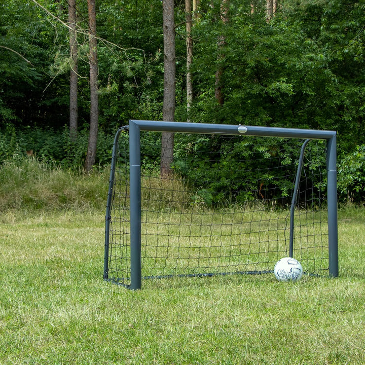 AXI Cristiano Fussballtor 180 x 120 cm in Anthrazit für den Garten | Fussball Tornetz aus Metall mit