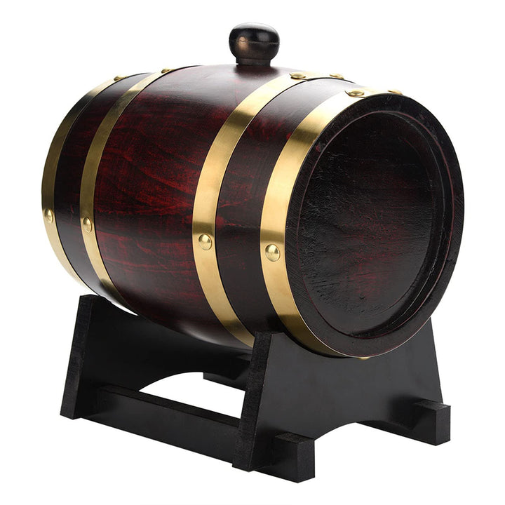 Wakects Eichenfass für Wein, Holz Vintage Eichenfass Holz Eiche Wein Lagerung Fass Wein Spirituosen