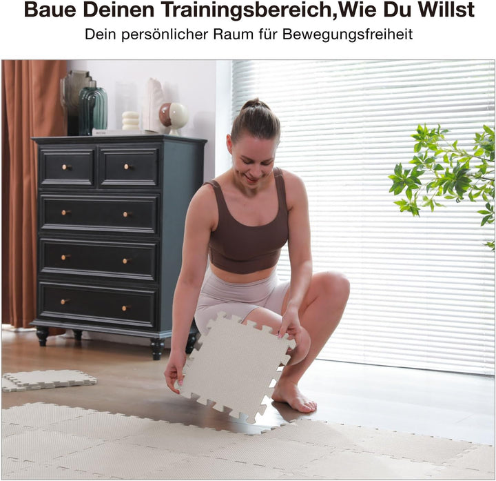 AIRHOP Bodenschutzmatte Fitness Matte Extra Dicke Bodenmatten, rutschfeste Schutzmatten Fitnessraum,