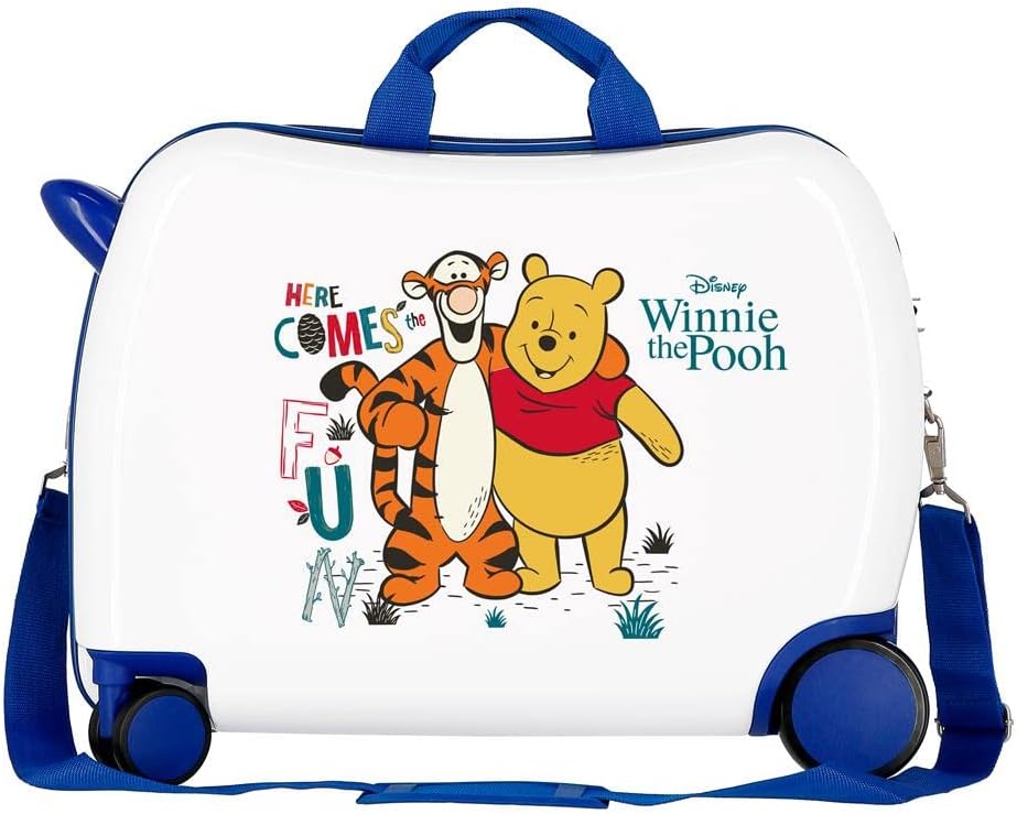 Disney Winnie The Pooh Kinderkoffer, weiss, 50 x 39 x 20 cm, Hartplastik, seitlicher Kombinationsver
