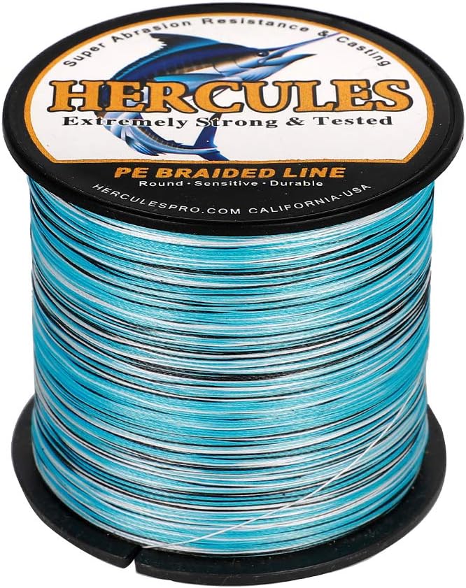 HERCULES Super Cast 100m - 2000m Yards Geflochtene Angelschnur 10lb - 300lb Test für Salzwasser Süss