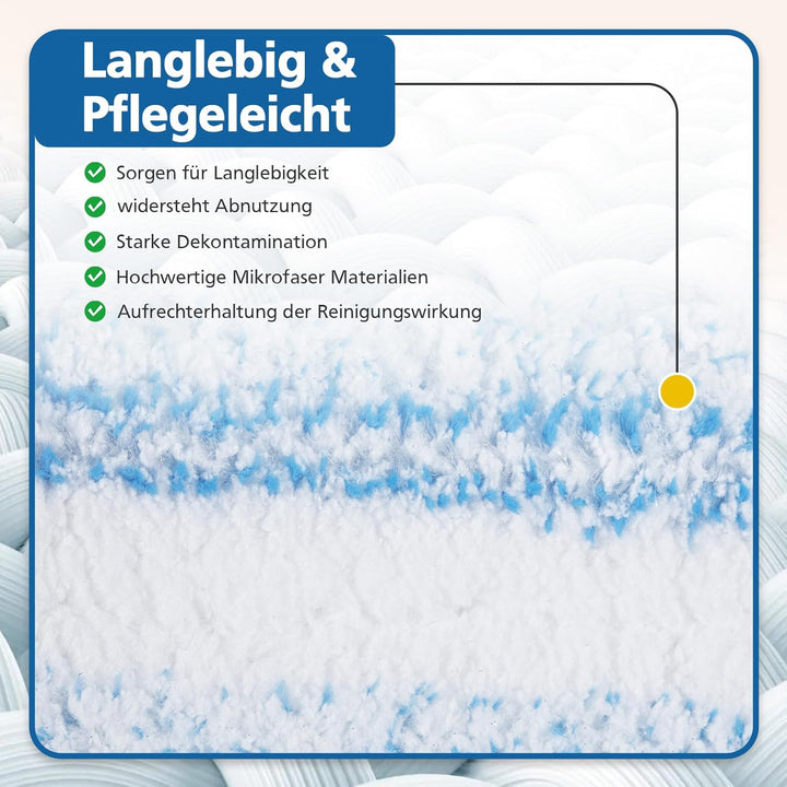 6 Stück Mikrofaser Wischpads Kompatibel mit Vileda H2PrO und O-Cedar H2PrO Bodenwischer Ersatzbezug,