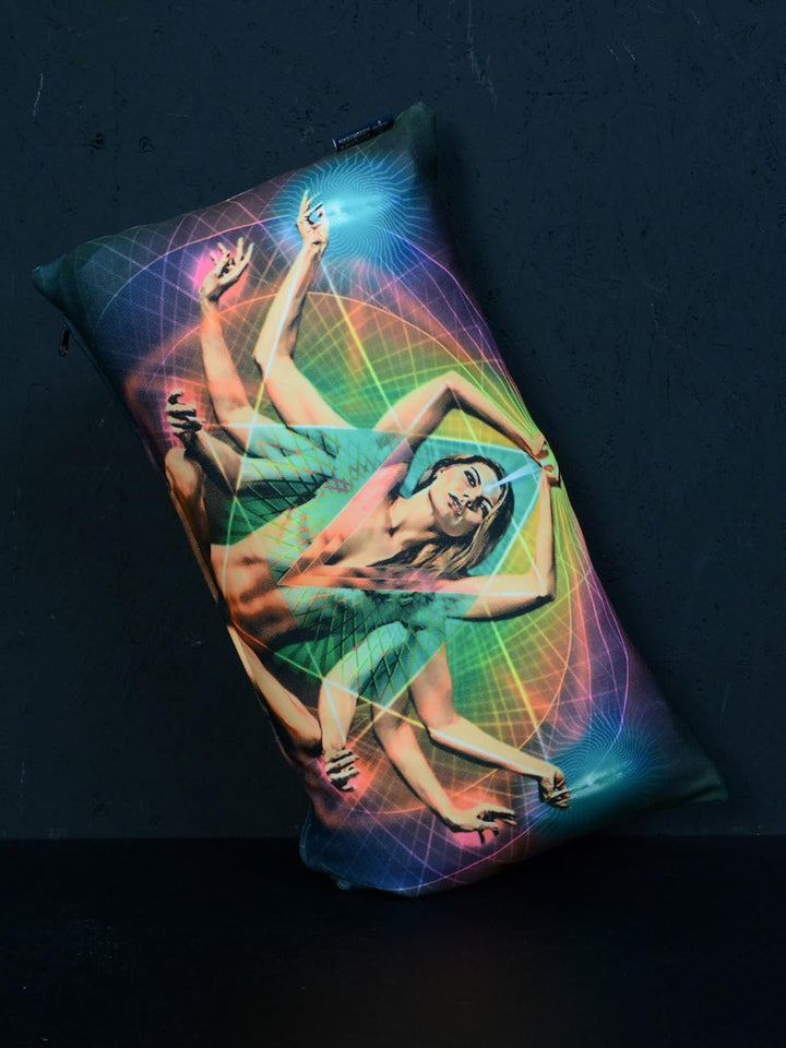 PSYWORK Schwarzlicht Kissen Neon Resonance, 30x50cm