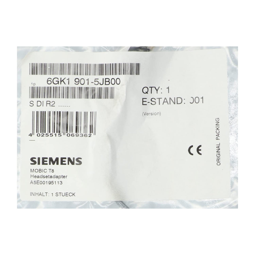Siemens 6GK1901-5JB00 Headset Adapter New NFP Sealed