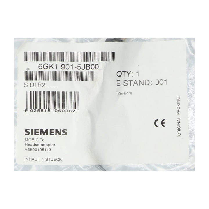Siemens 6GK1901-5JB00 Headset Adapter New NFP Sealed