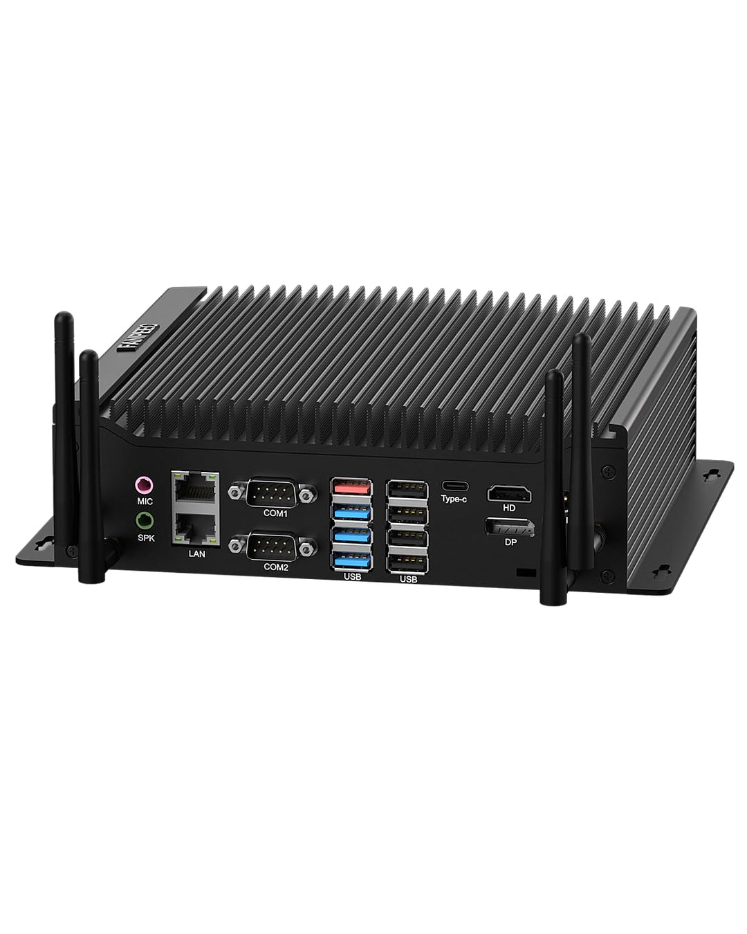FANPEEC Industrial Mini PC Lüfterlos Core i5-10210U, Fanless PC 32GB DDR4 RAM 1TB SSD, Lüfterlose In