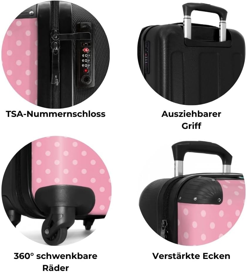NoBoringSuitcases.com® Handgepäck, Hartschalenkoffer mit TSA Schloss, Trolley, Reisekoffer, Carry on