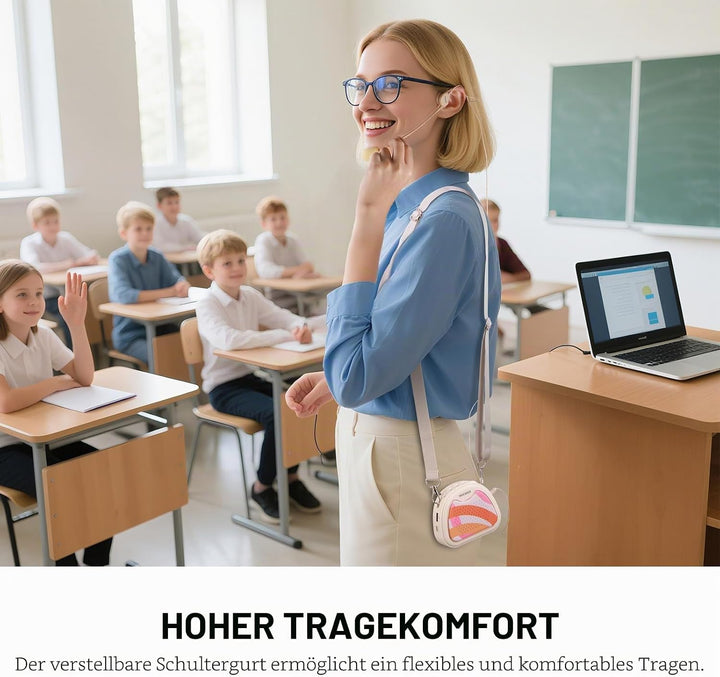 NEEWER Sprachverstärker mit Wired Headset Mikrofon, Lautsprecher, Schultergurt, AUX Ausgang, USB C w