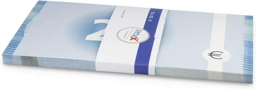 Litfax GmbH 20€ Euroschein/Euro-Geldscheine ca. 175 x 91 mm/banderoliert, je Pack. 75 Stück (10 PG)
