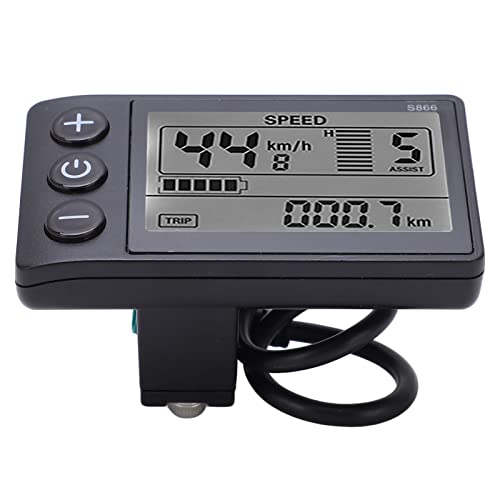 Elektrofahrrad LCD Display Meter S866 24V 36V Bedienfeld mit Wasserdichtem Stecker für