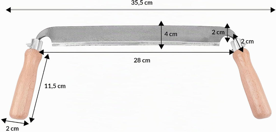 Bauster® Zugmesser Schäleisen für holz Ziehklinge 350mm ist ein Werkzeug zur Holzbearbeitung Zugeise