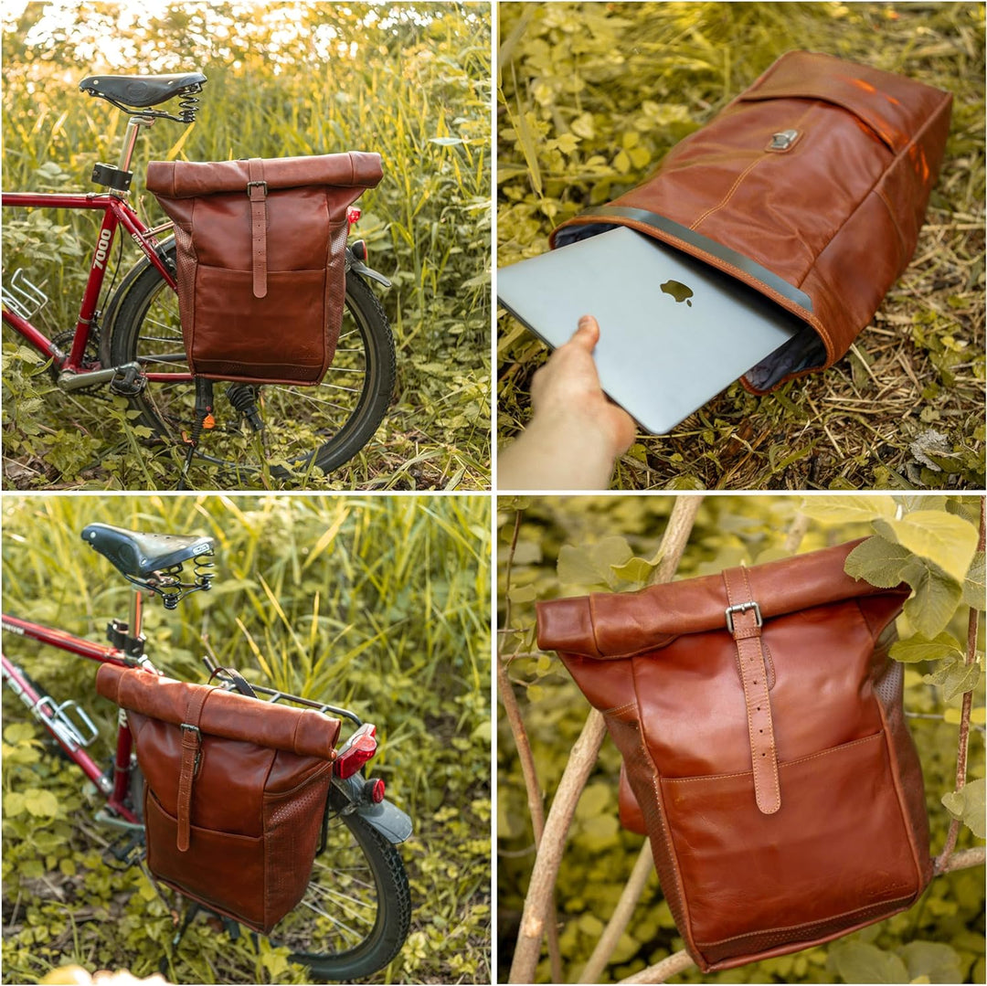 Gusti Gepäckträgertasche Leder - Miquel I. für Gepäckträger Fahrradtasche Hinterradtasche Fahrrad Ta