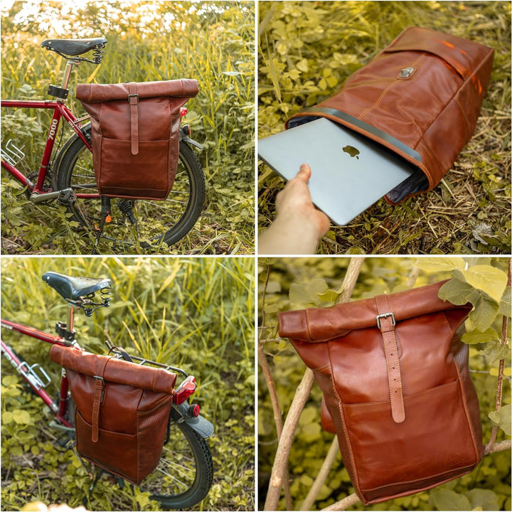 Gusti Gepäckträgertasche Leder - Miquel I. für Gepäckträger Fahrradtasche Hinterradtasche Fahrrad Ta