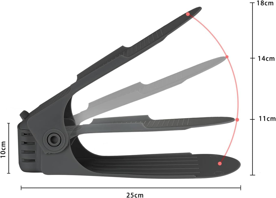 20 x Verstellbarer Schuhregal Schuhstapler schuhaufbewahrung Schuhorganizer Schuhhalter Farbe: Schwa