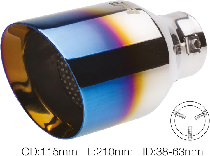Simoni Racing TRX/20B Auspuff Universal Inox, Titanium Look