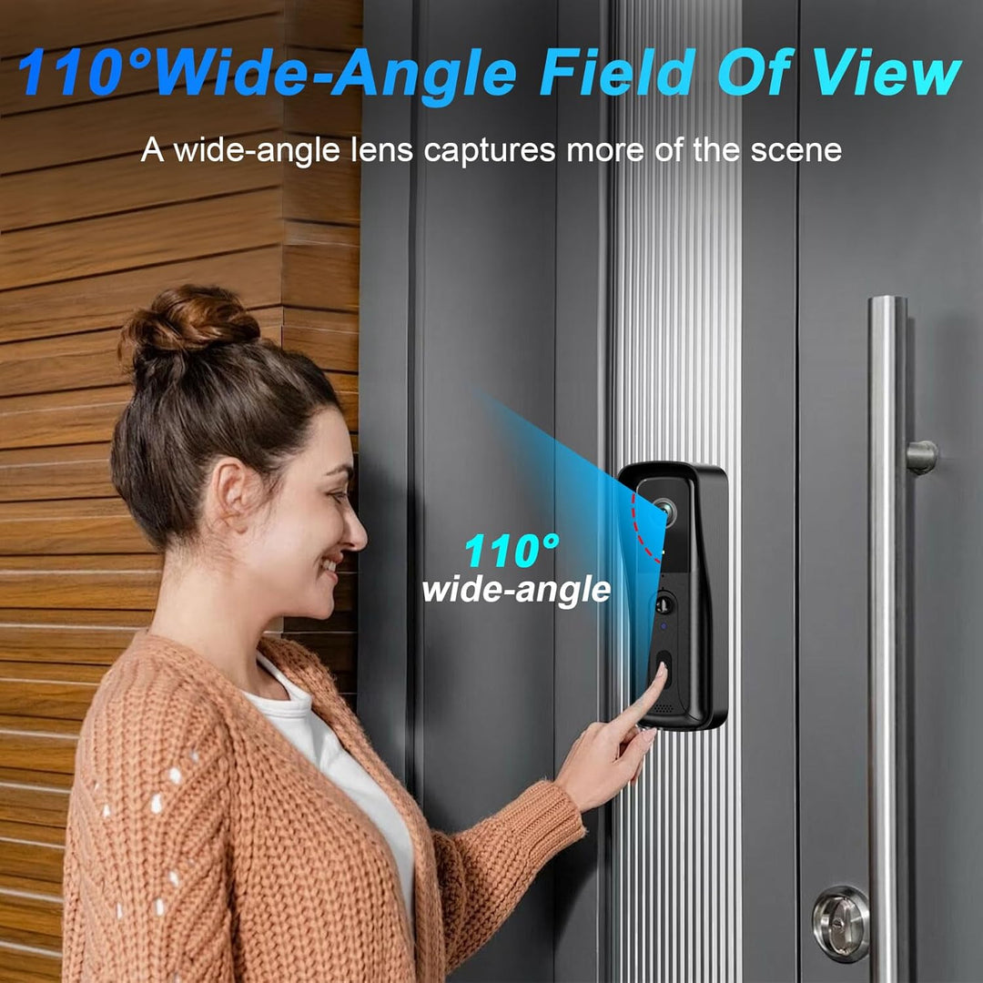 Kabellose Türklingel Kamera mit Monitor,Türklingel-Videokamera 4,3 Zoll Drahtlose Video Türklingel,1