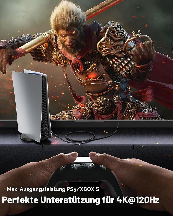 Silkland 10K 8K HDMI 2.1 Kabel 12m, HDMI Kabel 4K@144Hz/120Hz 8K@60Hz, eARC, HDR10, 48Gbps, HDCP2.3