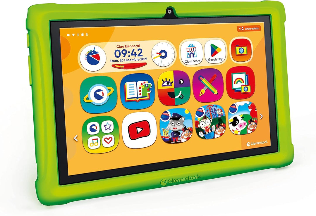 Clementoni 16795 Clempad Tablet für Kinder von 3 – 6 Jahren, Lerntechnologie, (10 Zoll), IPS-HD-Bild