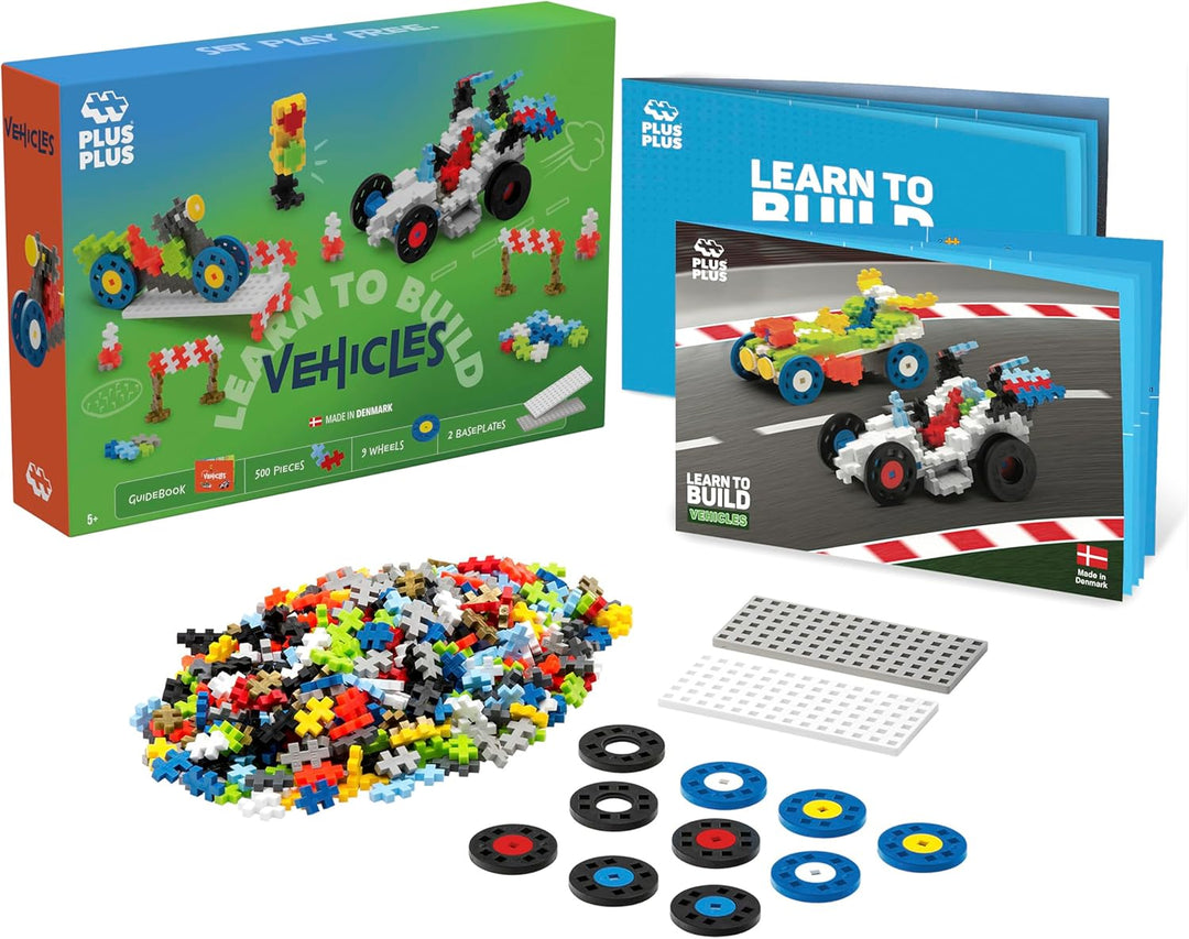 Plus-Plus Animals 9607011 Kreativ-Bausteine, Fahrzeuge Set, PlusPlus Go, Geniales Konstruktionsspiel