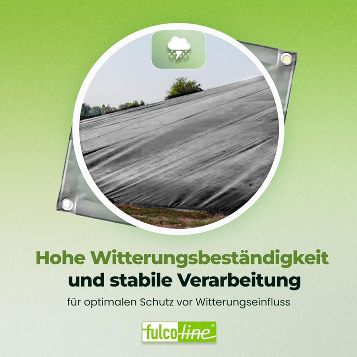 LKW Plane, 700 g, Ösen alle 50 cm mit Saum mit Wunschmass (Dunkelgrau, 3,00 m x 6,00 m) Dunkelgrau 3