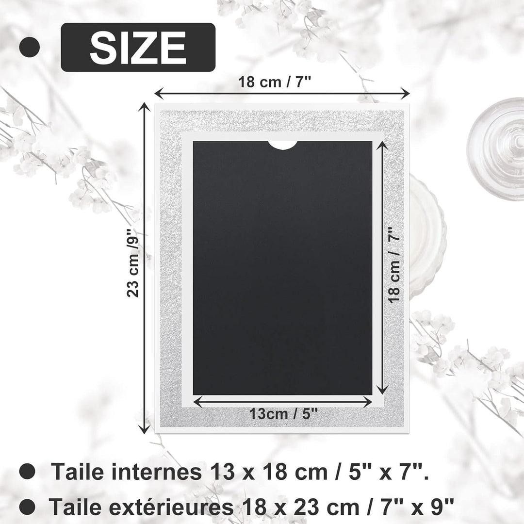 ASelected 4er Set Fotorahmen 13x18 Glas Bilderrahmen Photo Frame Glas Diamant Foto Rahmen Hochzeit F