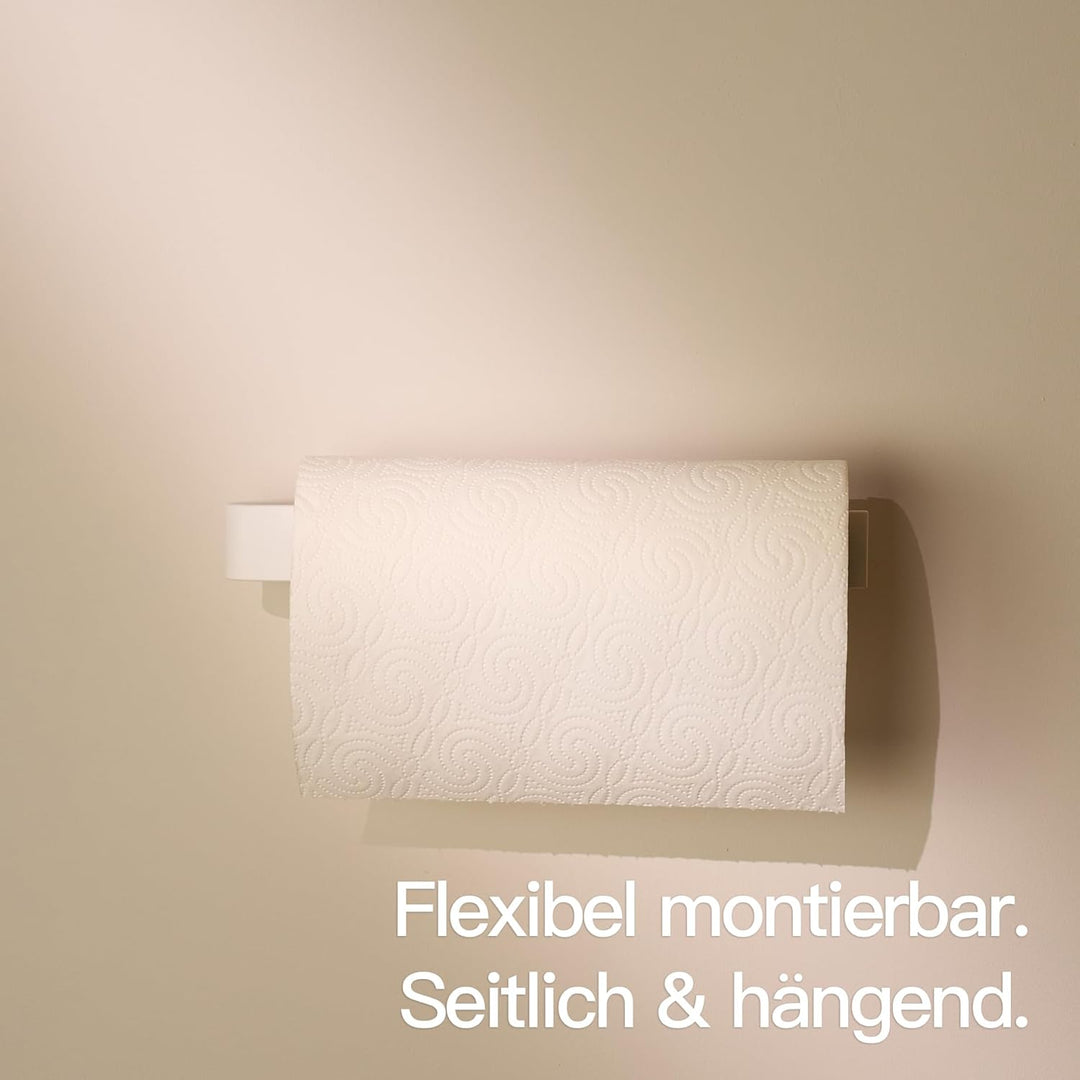 Designfabrik Hamburg Küchenrollenhalter ohne Bohren | Papierrollenhalter Wand | Rollenhalter selbstk