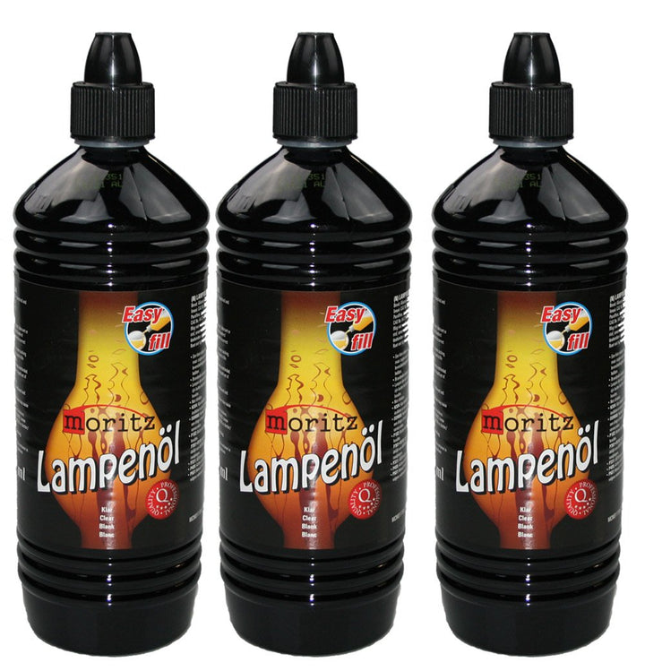 Moritz 3 Liter Lampenöl für Öllampen Bambusfackeln Gartenfackel und Wandfackeln - Wählen Sie 1/2/3/4
