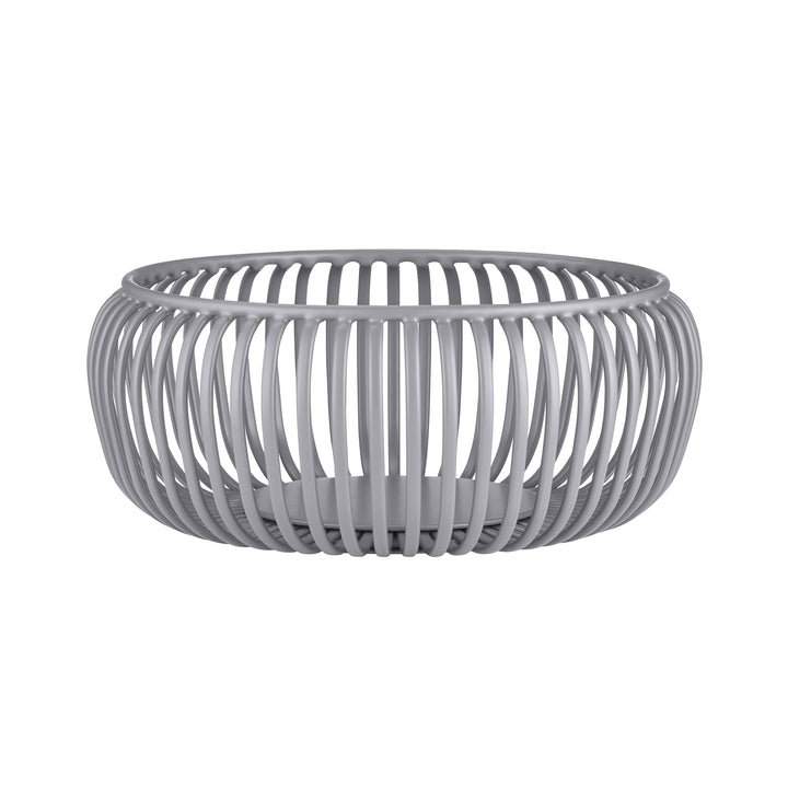 Blomus -LITO- Bowl | Obstschale aus hochwertigem Stahl | Dekoschale mit Streben in Steel Gray | Grös