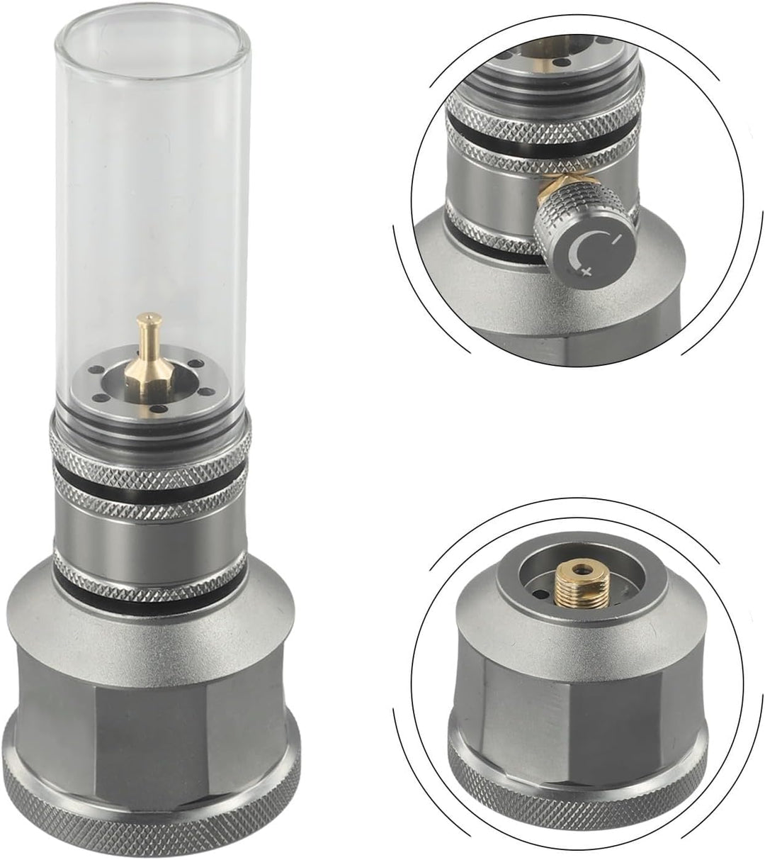 Gaslaterne für den Aussenbereich, Aluminiumlegierung, Outdoor-Camping, Zeltlaterne, Kerzenlampe mit