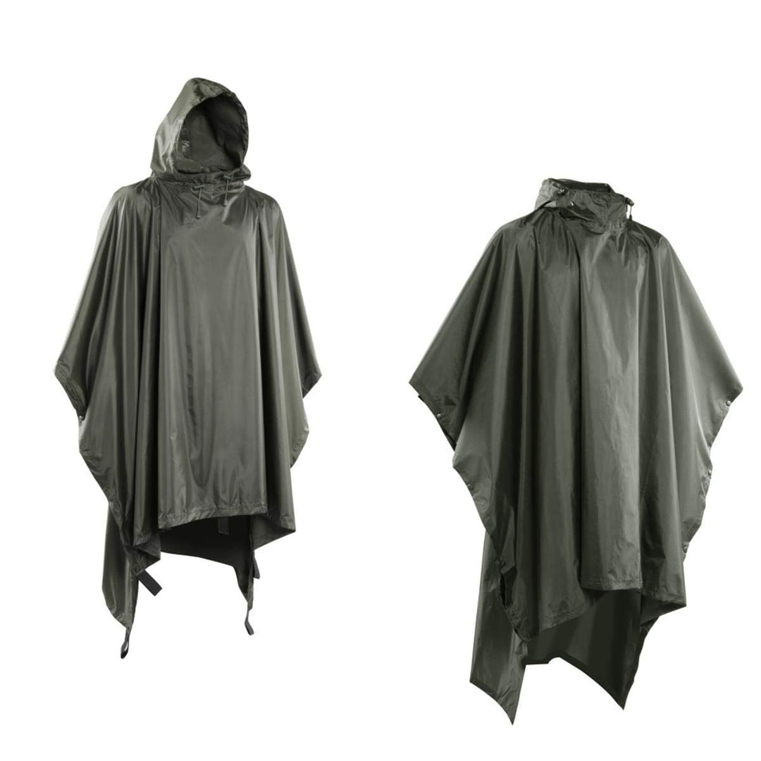 Mivall Trapper Regenponcho Nässeschutz Regenjacke wasserdicht oliv Tarp / Notdach, Unterlage gegen F