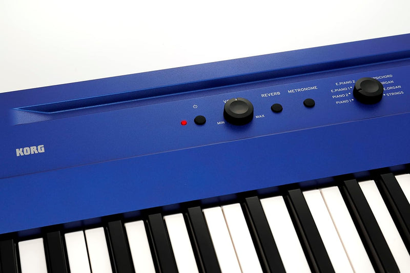 Korg – Liano L1 – Tragbares Digitalpiano mit Hochwertiger Soft-Touch-Tastatur – Metallisches Blau Bl