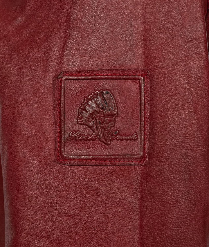 Damen Lederjacke echt Leder Jacke D-490, Rot
