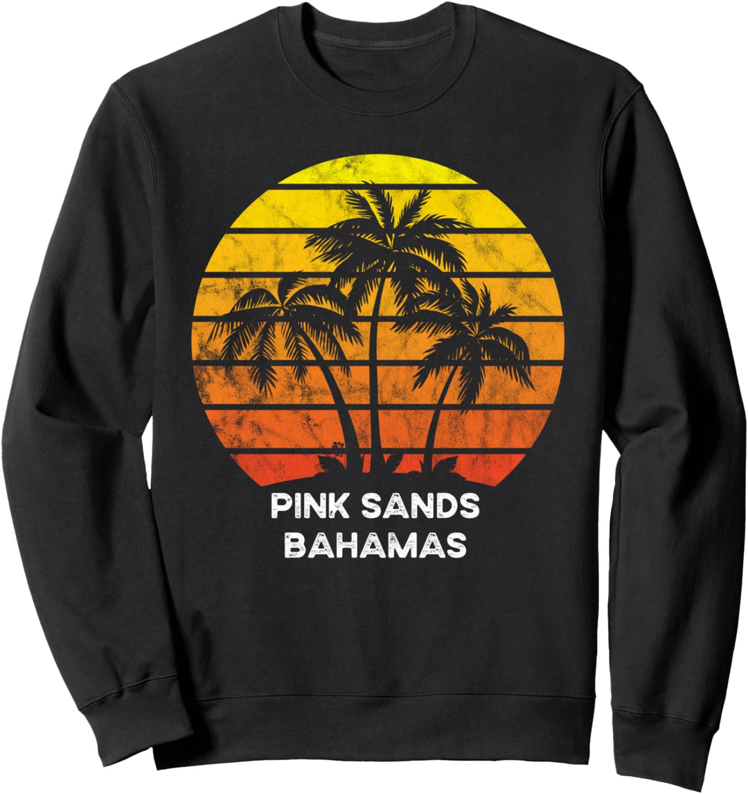 Pink Sands Maldives Strandpalme für den Urlaub Sweatshirt