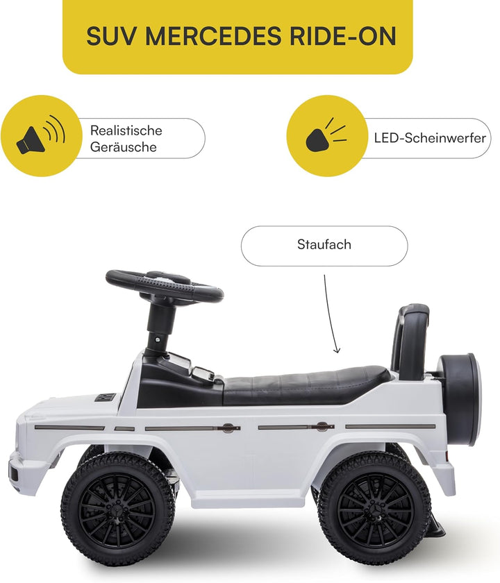 SUV Mercedes Ride-On Schiebeauto für Kinder von 1-4 Jahren, realistische Geräusche, rutschfeste Räde