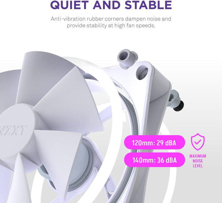 NZXT F140 RGB Duo Doppelpack – 2 x 140 mm doppelseitige RGB-Lüfter mit RGB-Controller – 20 individue