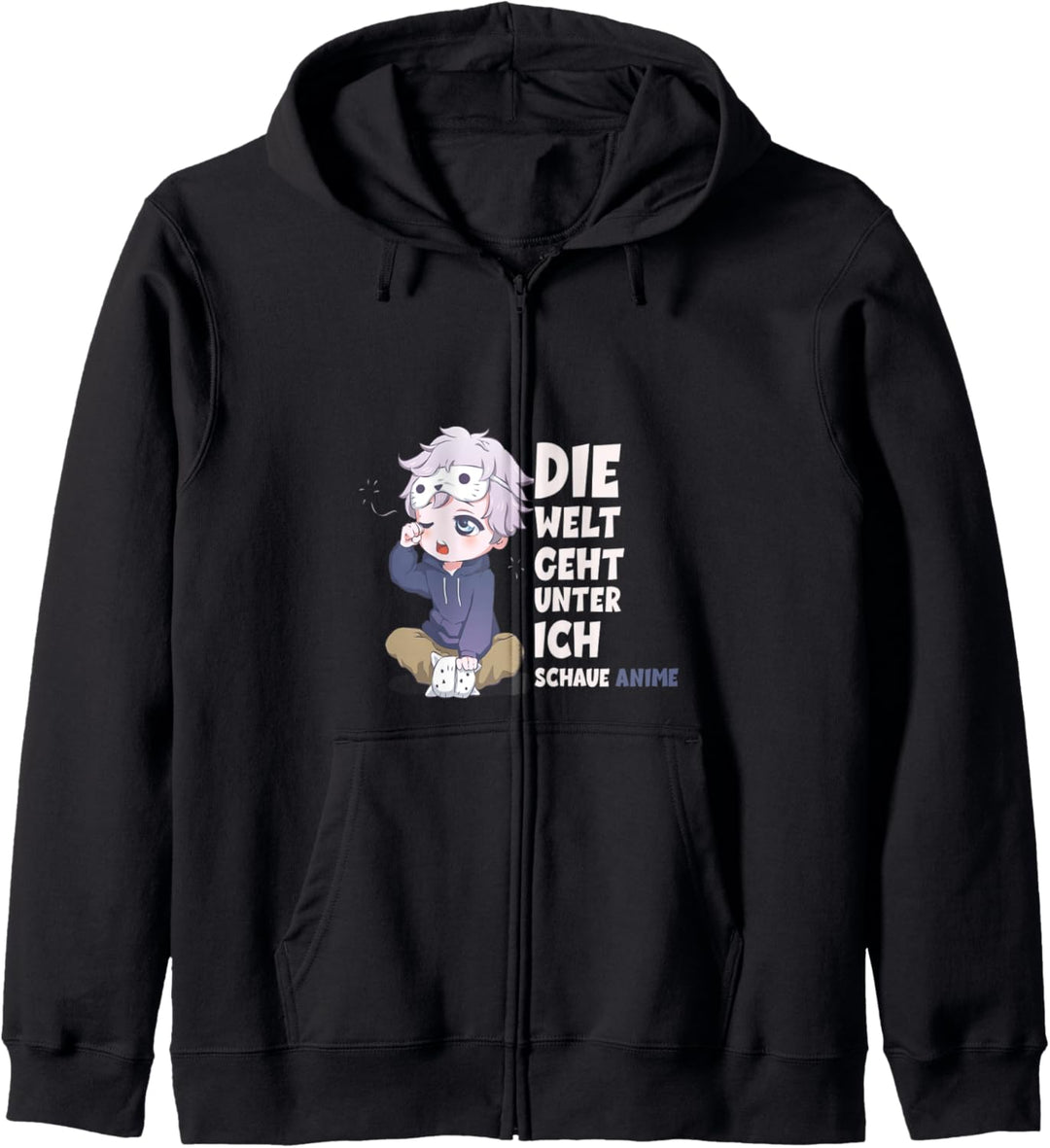 Anime - Die Welt geht unter ich schaue Anime Kapuzenjacke