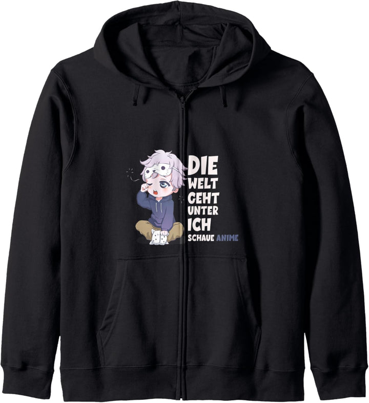 Anime - Die Welt geht unter ich schaue Anime Kapuzenjacke