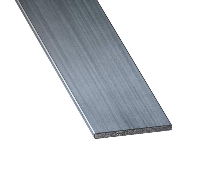CQFD Flache Stahlplatte, gedehnt, grau, 30 mm x 2 mm x 1 m